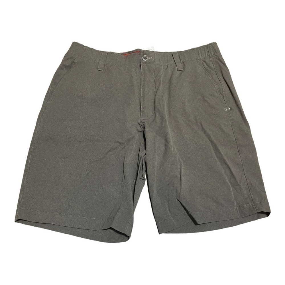 𝅺UNDER ARMOUR MENS DRESS/CASUAL GOLF SHORTS TAUPE WITH POCKETS SIZE 38